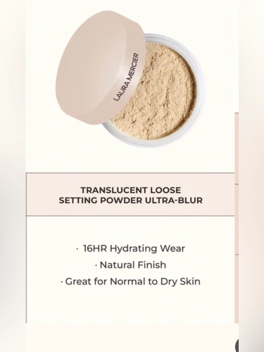 Laura Mercier Translucent Loose Setting Powder - Ultra-Blur Translucent Honey